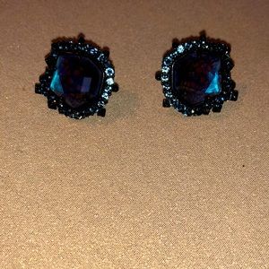 VEUC KS statement studs navy gunmetal